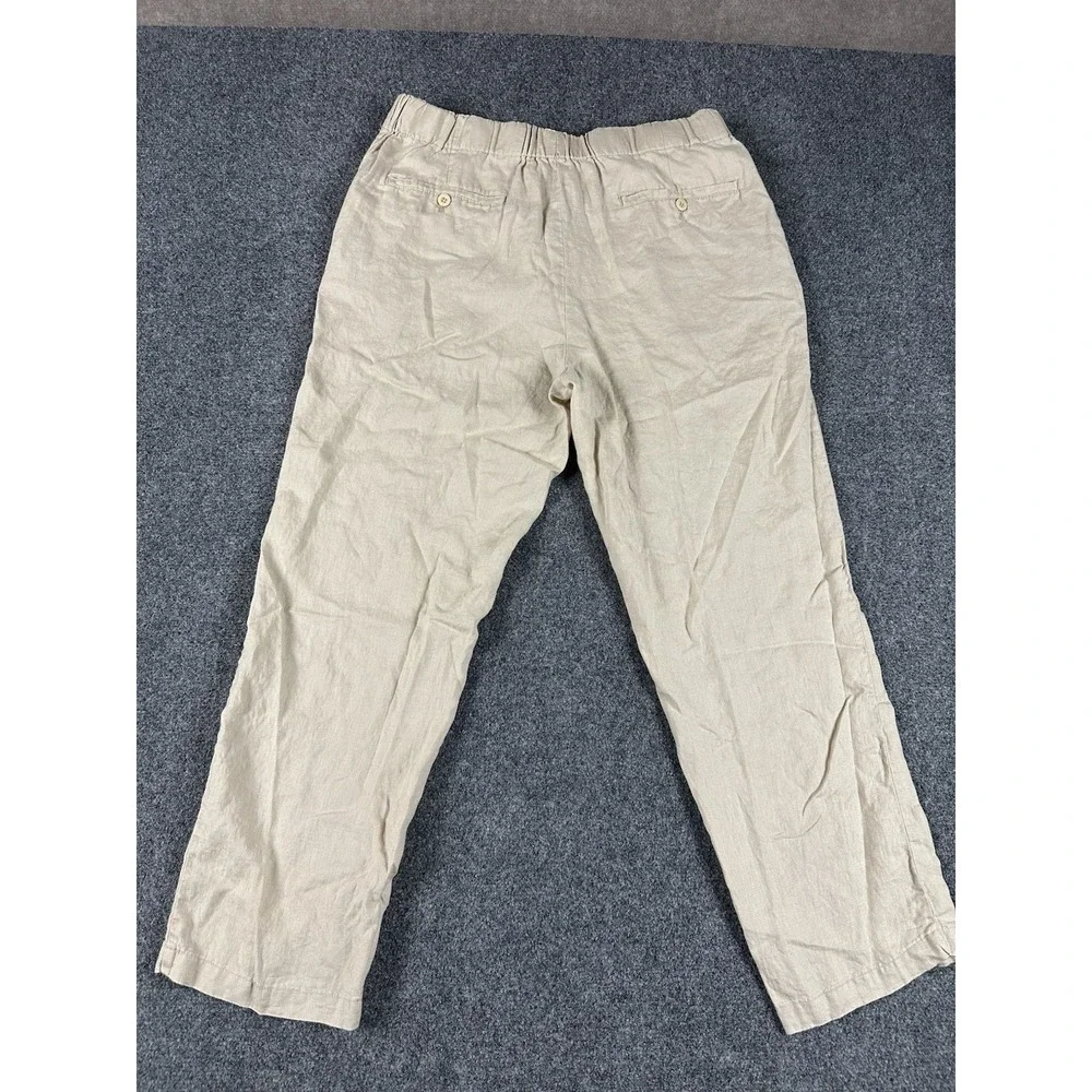Quince 100% European Linen Drawstring Beach Pants Driftwood Chambray Mens L